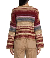 Roxy Bread And Jam Cropped Striped Sweater