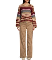 Roxy Bread And Jam Cropped Striped Sweater