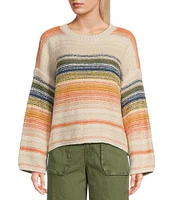 Roxy Bread And Jam Cropped Striped Sweater