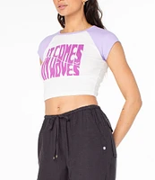 Roxy Comes In Waves Graphic Crop Baby T-Shirt
