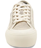 Roxy Cruizer Striped Canvas Platform Sneakers