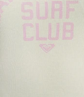 Roxy Dawn Patrol Surf Club Raglan Sleeve Color Block Cropped T-Shirt