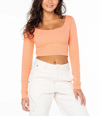 Roxy Good Keepsake Long Sleeve Cropped Top