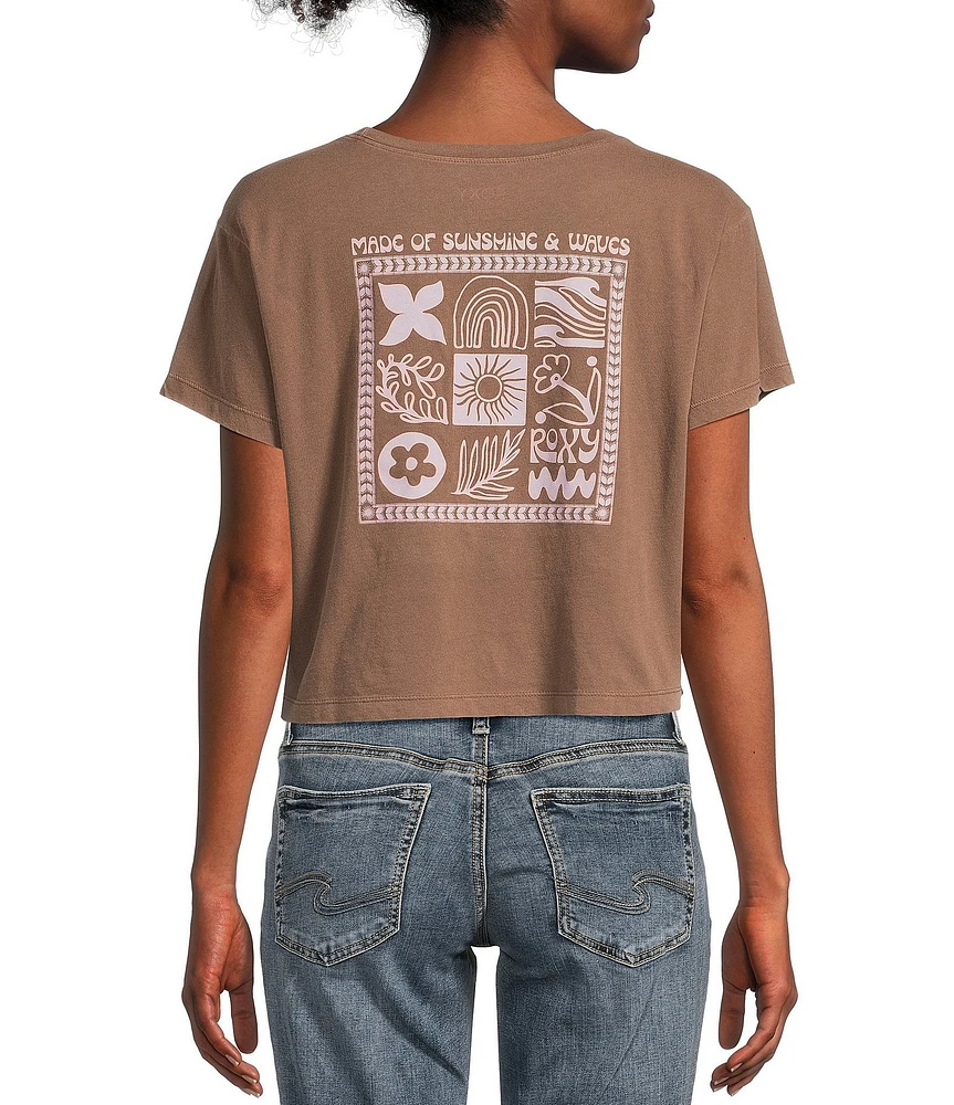 Roxy Graphic Short Sleeve Cropped Graphic T-Shirt