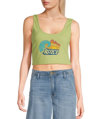 Roxy Grateful For Nature Sleeveless Cropped Tank Top
