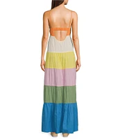 Roxy Honolulo Glow Color Block Sleeveless Maxi Dress