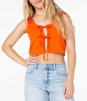 Roxy Kayla Cropped Tie Front Tank Top