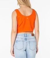Roxy Kayla Cropped Tie Front Tank Top