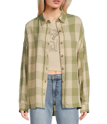 Roxy Lets Get Away Long Sleeve Plaid Woven Shirt