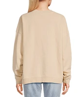 Roxy Lineup Long Sleeve Oversized Fleece Sweatshirt