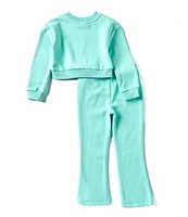 Roxy Little Girls 2T-6X Long Sleeve Logo Fleece Sweatshirt & Matching Jogger Pant Set