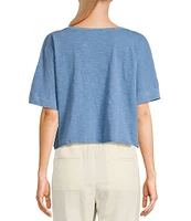 Roxy Logo Short Sleeve Cropped Graphic T-Shirt