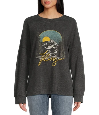 Roxy Long Sleeve Eastside Thermal Graphic Sweatshirt