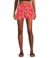 Roxy Midnight Avenue Mid Rise Floral Printed Shorts