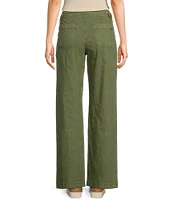 Roxy Neddy Mid Rise Straight Leg Stretch Canvas Utility Pants