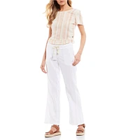 Roxy Oceanside Linen Blend Wide Leg Pants