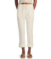 Roxy On The Seashore Mid Rise Linen/Poplin Jogger Pants