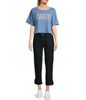 Roxy On The Seashore Mid Rise Linen/Poplin Jogger Pants