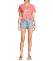 Roxy Paraiso Short Sleeve Cropped Graphic T-Shirt