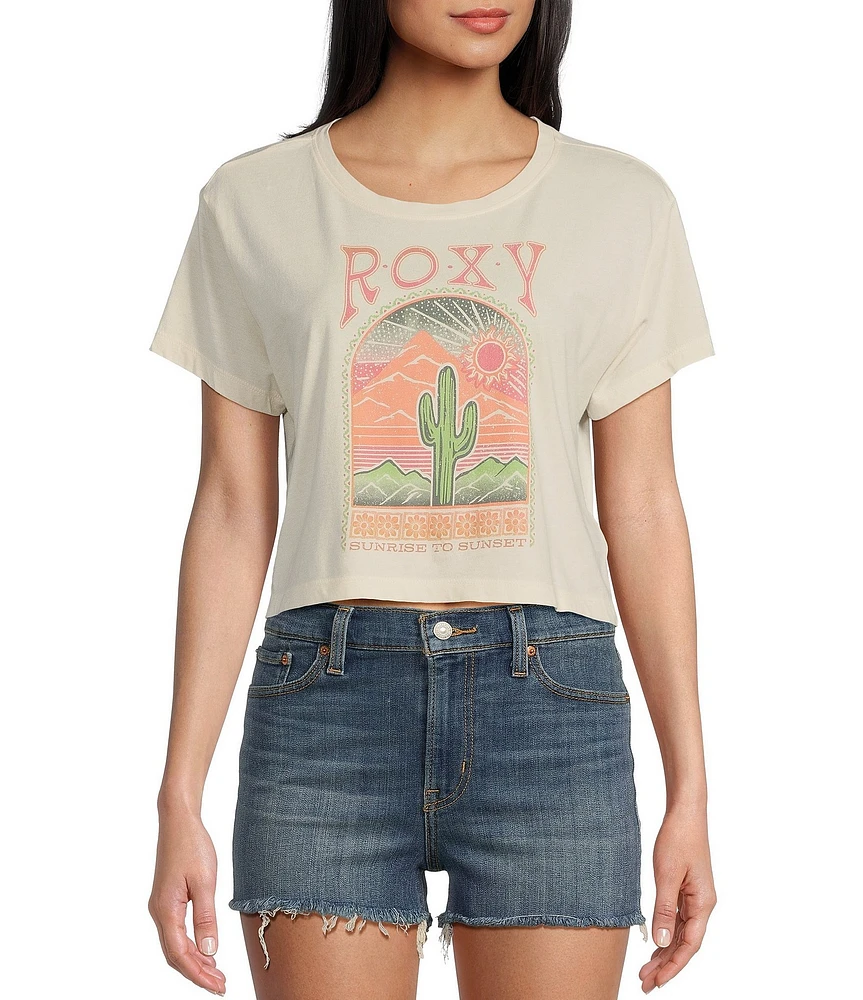 Roxy Saguaro Cropped Graphic T-Shirt