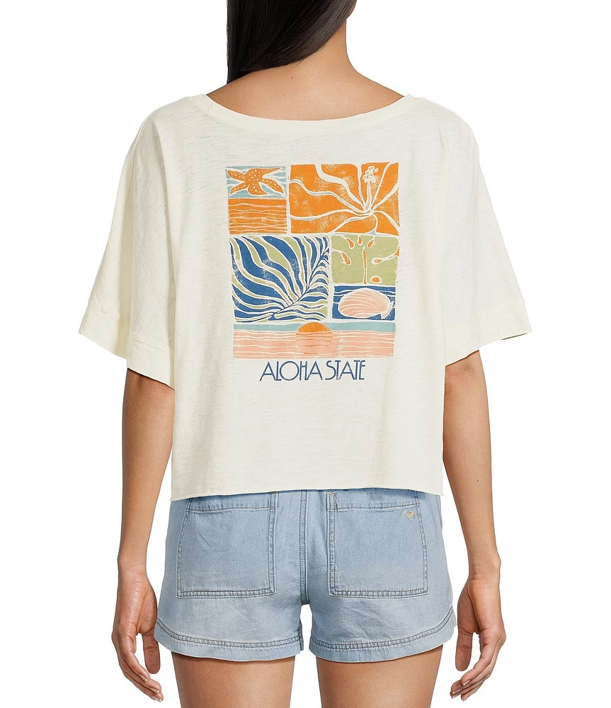 Roxy Sea Glass Short Sleeve Cropped T-Shirt