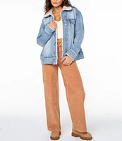 Roxy So Amped Sherpa Lined Denim Jacket