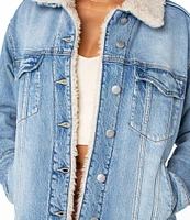 Roxy So Amped Sherpa Lined Denim Jacket