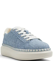 Roxy Stellar Denim Whipstitch Trim Platform Sneakers