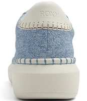 Roxy Stellar Denim Whipstitch Trim Platform Sneakers