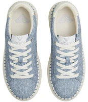 Roxy Stellar Denim Whipstitch Trim Platform Sneakers