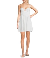 Roxy Sunrise Vibes Sleeveless Twisted-Bodice Cutout-Detail Dress
