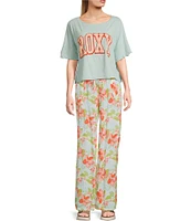 Roxy Sunset Daze Floral Printed Pull On Pants