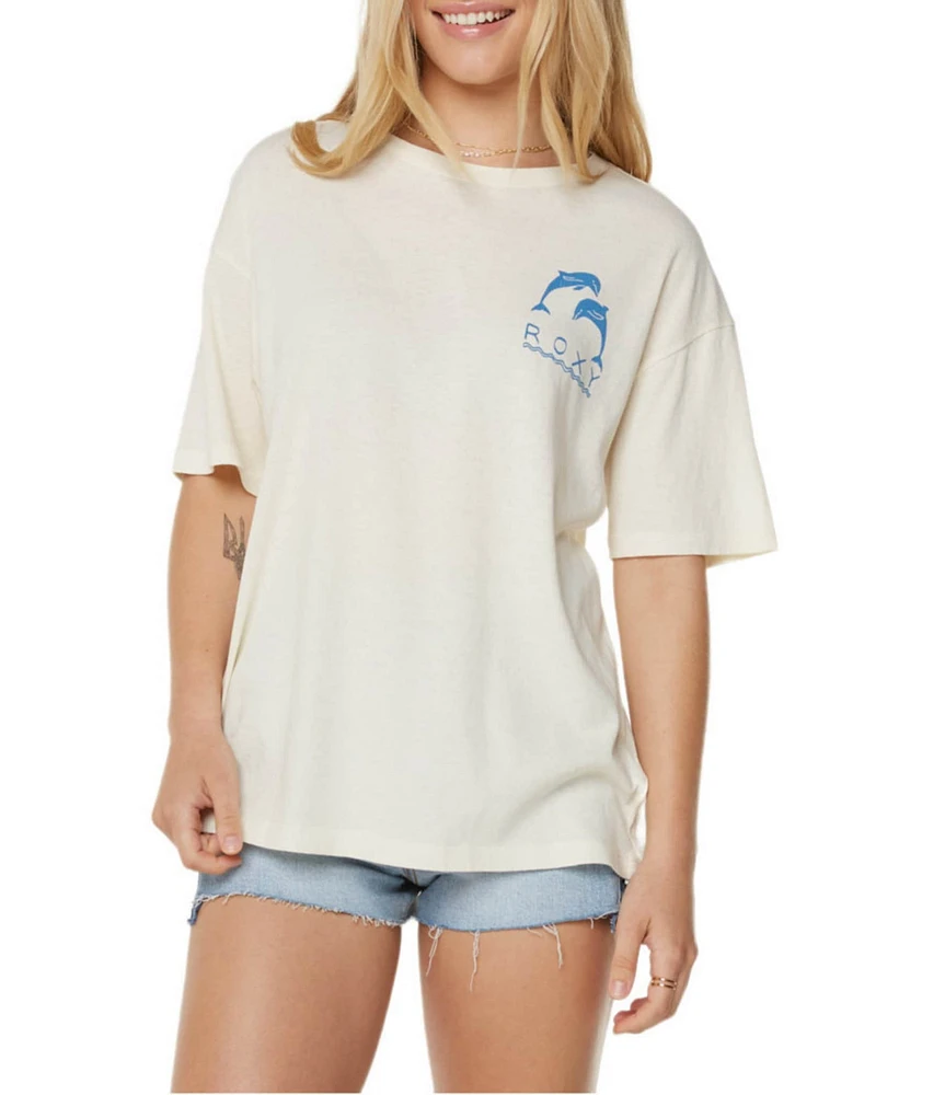 Roxy Sunset Dreams Short Sleeve Boyfriend Gauze T-Shirt