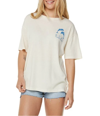 Roxy Sunset Dreams Short Sleeve Boyfriend Gauze T-Shirt