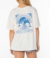 Roxy Sunset Dreams Short Sleeve Boyfriend Gauze T-Shirt