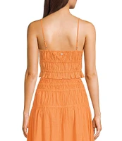 Roxy Sunset Mist II Sleeveless Coordinating Woven Crop Top