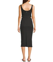 Roxy Surf Stoked Side Cutout Midi Dress