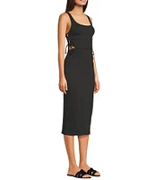 Roxy Surf Stoked Side Cutout Midi Dress