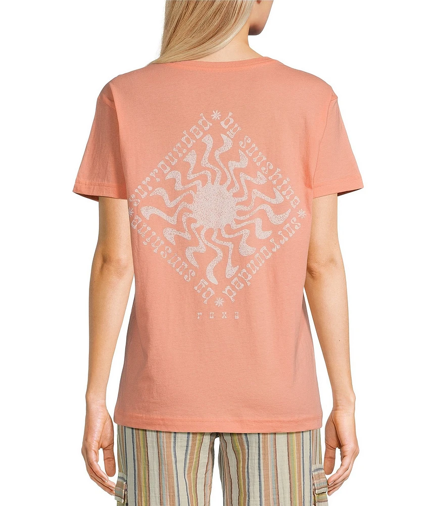 Roxy Surrounded By Sunshine Graphic Short Sleeve Boyfriend T-Shirt