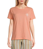 Roxy Surrounded By Sunshine Graphic Short Sleeve Boyfriend T-Shirt