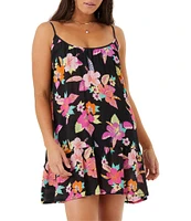 Roxy Wanderlust Summer Scoop Neck Fling Swim Cover-Up Dress