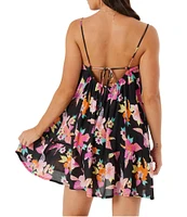 Roxy Wanderlust Summer Scoop Neck Fling Swim Cover-Up Dress