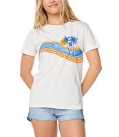 Roxy Wave Tripe Short Sleeve Boyfriend T-Shirt