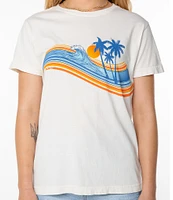 Roxy Wave Tripe Short Sleeve Boyfriend T-Shirt