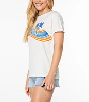 Roxy Wave Tripe Short Sleeve Boyfriend T-Shirt