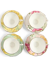 Royal Albert Miranda Kerr Australiana Mixed Teacup & Saucer - Set of 4