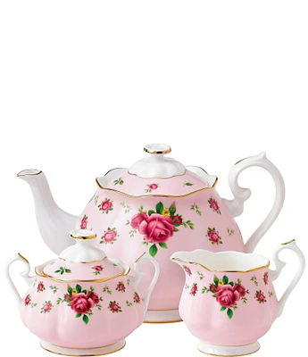 Royal Albert New Country Roses Pink Vintage 3-Piece Tea Set