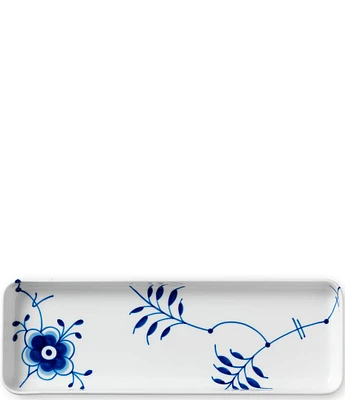 Royal Copenhagen Blue Fluted Floral Pattern Porcelain Mega 14#double; Oblong Dish