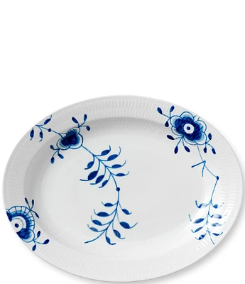 Royal Copenhagen Blue Fluted Floral Pattern Porcelain Mega Large Oval Platter