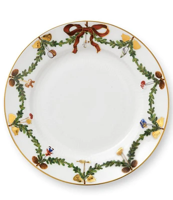 Royal Copenhagen Star Fluted Christmas Dessert Plate